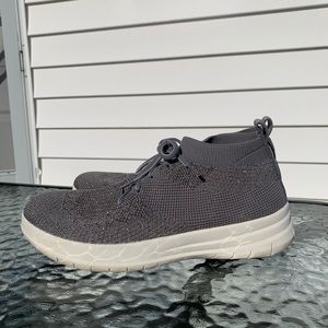 Grey sparkle fitflop knit sneakers